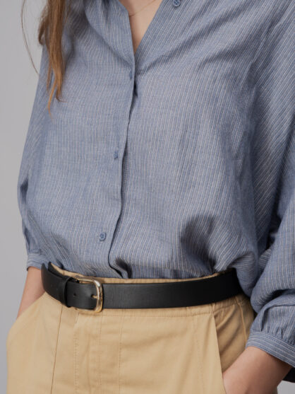 חגורה עור שחור