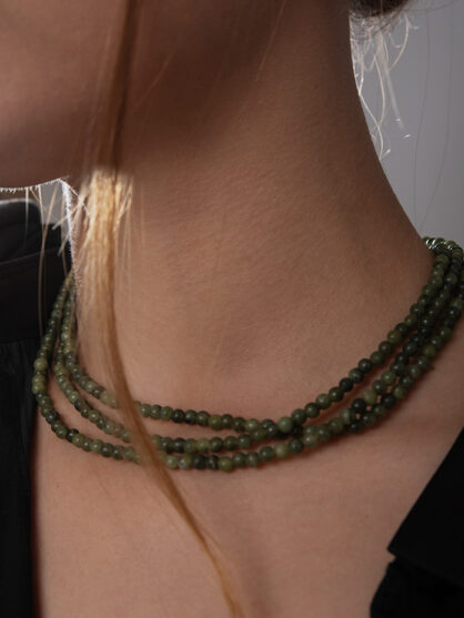 שרשרת אבן טבעית ירוק